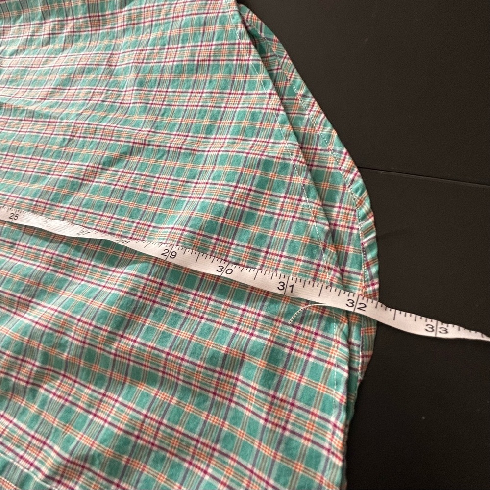 POLO Ralph Lauren Men's Plaid Short Sleeve Button Down Shirt Green Pink. Sz Med - Picture 7 of 7